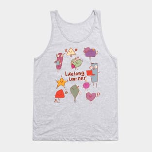 Lifelong Learner Kawaii Shapes Tank Top